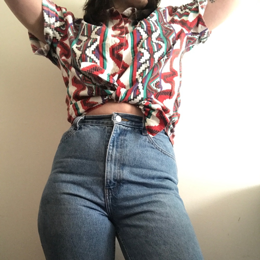Vintage Side Saddle button down shirt
